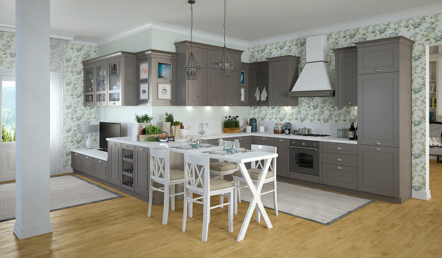 Современный дизайн кухни в серых тонах – 40+ фото реальных квартир